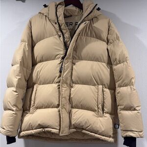 Aritzia Beige Puffer Jacket